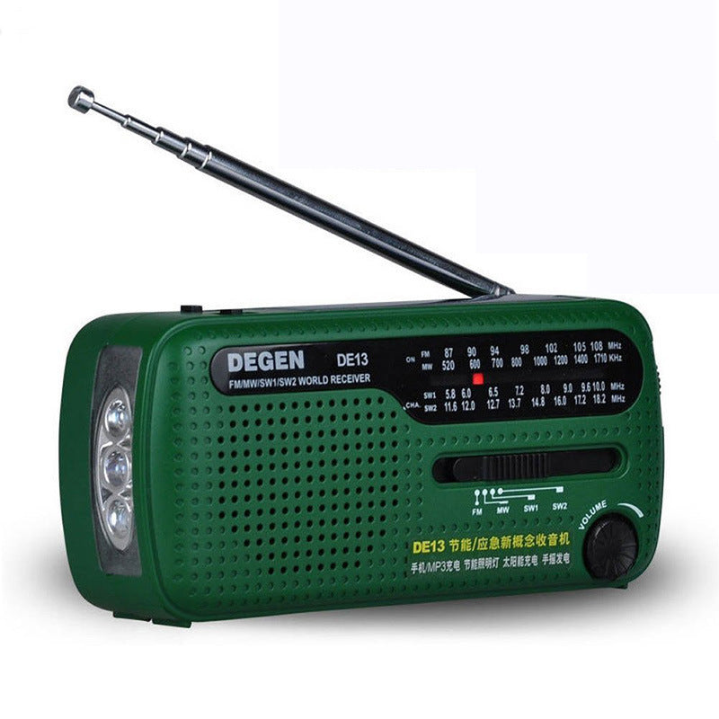 Hand-cranked Solar Rechargeable Radio Portable Emergency